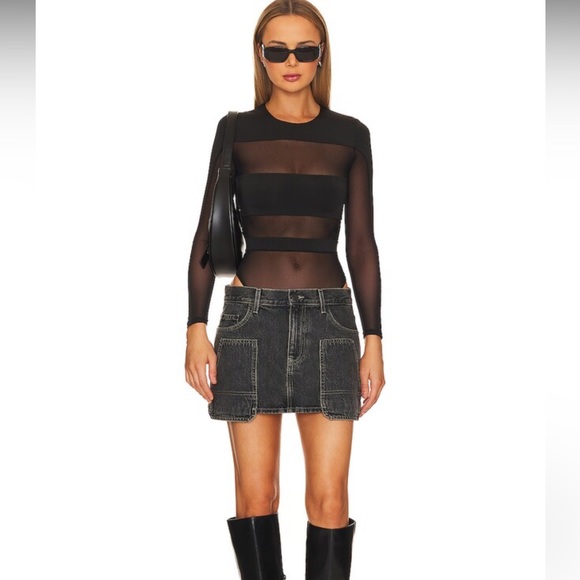 NWT SER.O.YA Ciar Bodysuit mesh paneled - small - Picture 1 of 8